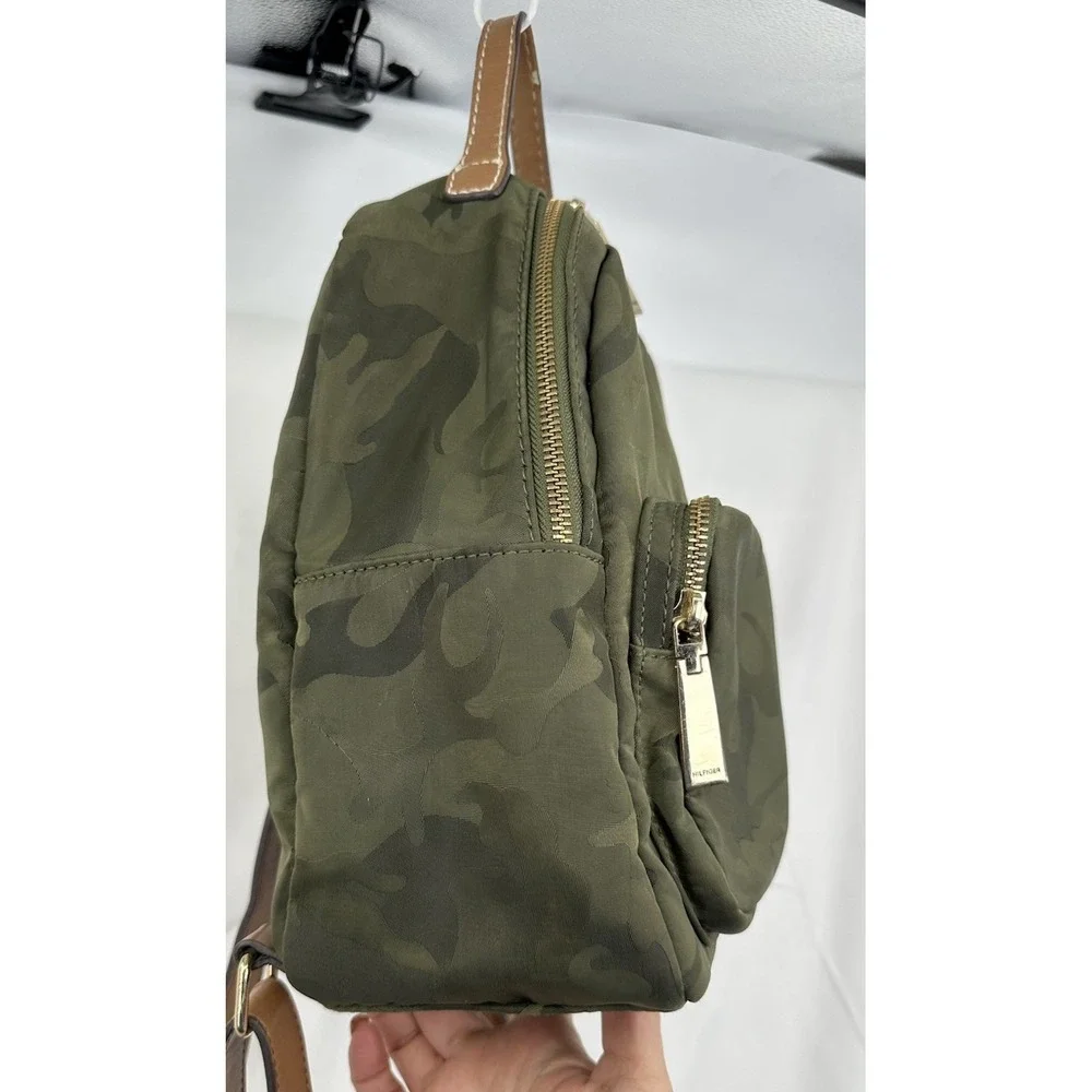 Tommy Hilfiger Women's Petite Backpack  Green Camo Green‎ Multiple Pockets